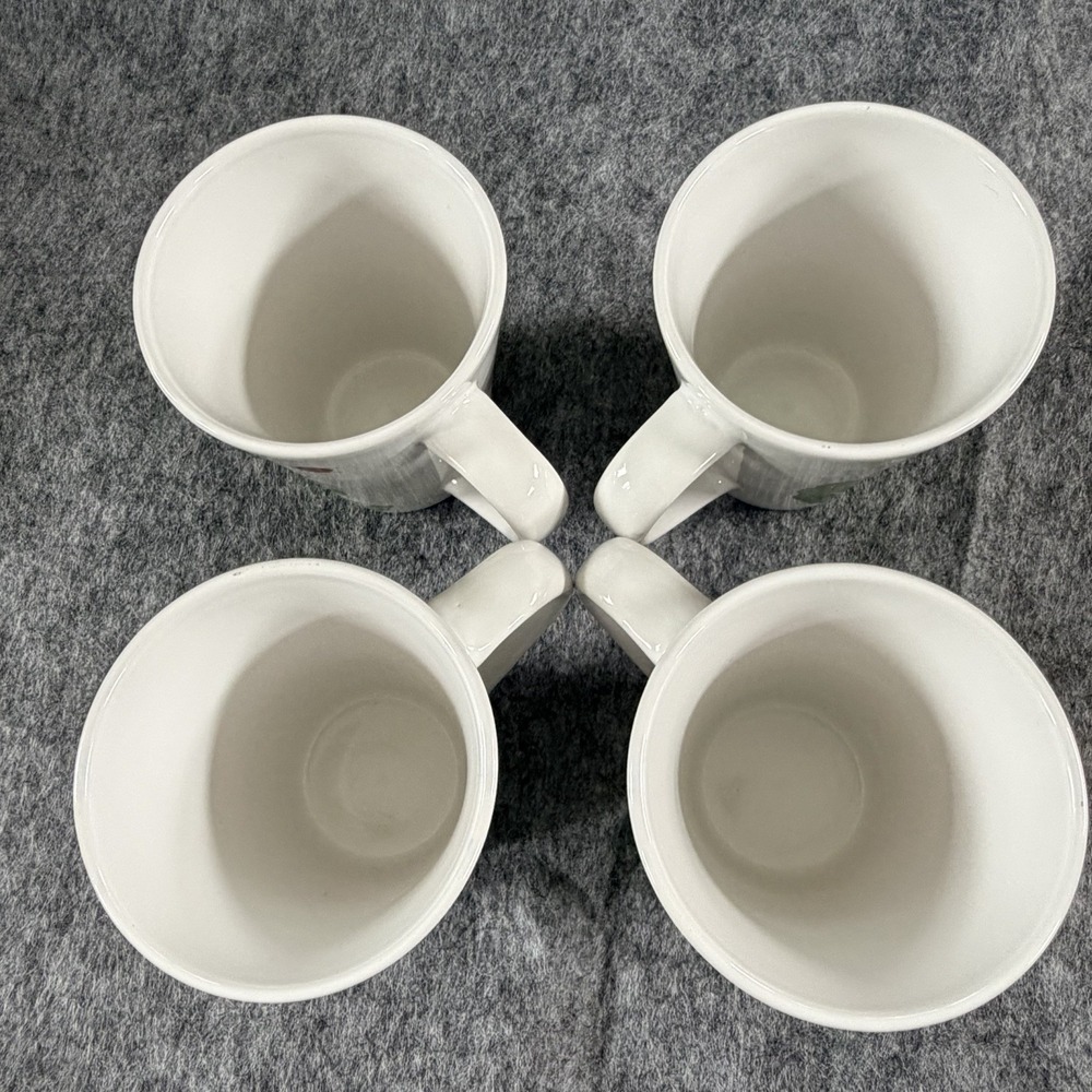 Corelle Coordinates Stoneware Mugs Cups Camellia Floral Ladybug Dragonfly Set 4 - Picture 6 of 7